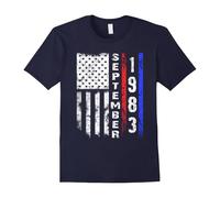(S) American Flag September 1983 - 34th Birthday Gifts T-Shirt-Father's Day