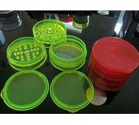 S AND S 5 Part Plastic Grinder Crusher For Herbs 2 For The Price Of 1