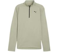 (S, Army) Puma Mens Performance Quarter Zip Tailored Long-Sleeved Top
