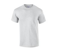 (S, Ash) Gildan Unisex Adult Ultra Cotton T-Shirt