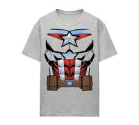(S, Athletic) Captain America Womens/Ladies Costume Heather T-Shirt