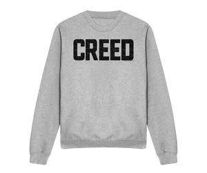 (S, Athletic Heather) Creed Unisex Adult Cracked Logo Sweatshirt