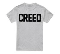 (S, Athletic Heather) Creed Unisex Adult Cracked Logo T-Shirt