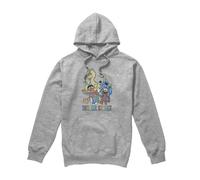 (S, Athletic Heather) Sesame Street Unisex Adult Colorful Group Heather Hoodie