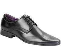 S & B Footwear Men's Fashion Faux Leather Formal Shoes,M003 (11 UK, Black)
