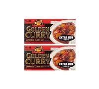 S&B Golden Curry Extra Hot Sauce Mix 220g (Pack of 2) - Authentic Japanese Curry Mix In Blocks, Rich Spicy Flavor