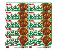 S&B Japanese Curry Sauce Mix Blocks 1kg - Medium Hot Curry Roux for Curry Rice Stew & Cooking (Pack of 10)