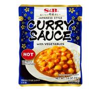 S&B Japanese Curry Sauce with Vegetables 210g (No Meat Contained) - Hot Flavour