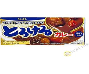 S&b Tasty Curry Sauce Mix Hot 200g 10 Serving
