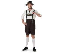 (S) Bavarian costume in brown overalls for men