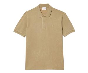 (S, Beige) Lacoste Unisex Adult Orginal L.12.12 Washed Classic Polo Shirt