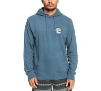 (S, Bering Sea) Quiksilver Mens Bubble Stamp Pullover Hooded Sweatshirt Jumper Hoody Hoodie