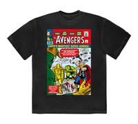 (S, Black) Avengers Earths Mightiest Comic Cover T Shirt
