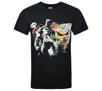 (S, Black) Batman Official Mens Joker Graffiti T-Shirt