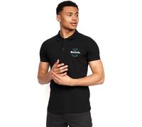 (S, Black) Bench Mens Cometer Short Sleeve Three Button Slim Fit Polo Shirt Top