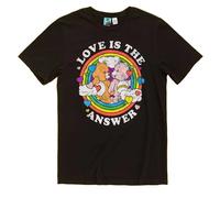 (S, Black) Care Bears Unisex Adult Love Is The Answer Pride T-Shirt