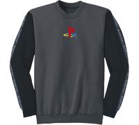 (S, Black/Charcoal) Playstation Unisex Adult Japanese Sweatshirt