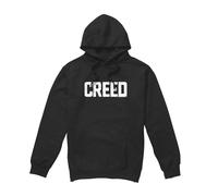 (S, Black) Creed Unisex Adult Cracked Logo Hoodie