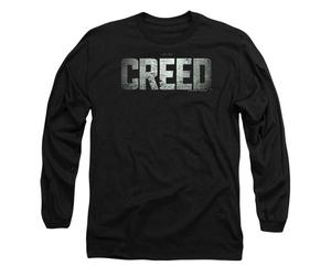 (S, Black) Creed Unisex Adult Logo Long-Sleeved T-Shirt