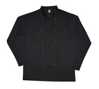 (S, Black) Dennys Unisex Adults Budget Long Sleeve Chef Jacket