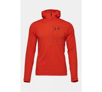 S Black Diamond Mens Coefficient Quarter Zip Fleece Hoodie Orange Size