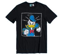 (S, Black) Disney Unisex Adult Donald Duck Cotton T-Shirt