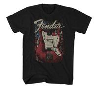 (S, Black) Fender Distressed Guitar T Shirt