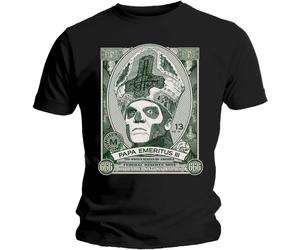 (S, Black) Ghost Unisex Adult Papa Cash T-Shirt