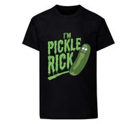 (S, Black/Green) Rick And Morty Unisex Adult Pickle Rick T-Shirt