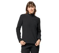 (S, Black) Jack Wolfskin Womens 2022 Taunus Half Zip Lightweight Fleece Pullover Sweater