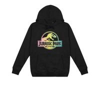 (S, Black) Jurassic Park Womens/Ladies Gradient Logo Hoodie