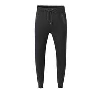 (S, Black) Kappa Mens Polycotton Logo Jogging Bottoms