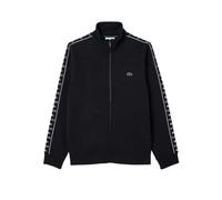 (S, Black) Lacoste Mens Stripe Full Zip Sweatshirt