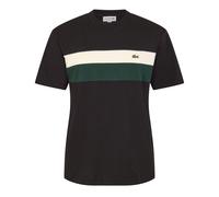 (S, Black) Lacoste Mens Striped Regular T-Shirt