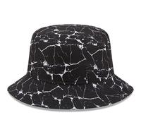 (S, Black) New Era New York Yankees MLB Marble Print Baseball Bucket Hat - Black