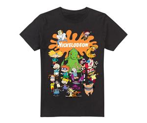 (S, Black) Nickelodeon Mens Splat Group T-Shirt