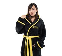(S, Black) Nirvana Yellow Grunge Smile Bathrobe