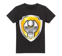 (S, Black) Paw Patrol Mens Rubble Badge T-Shirt