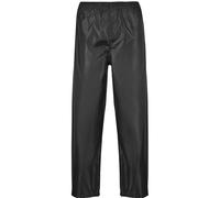 (S, Black) Portwest Mens Classic Rain Trouser (S441) / Pants
