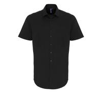 Premier Mens Stretch Fit Poplin Short Sleeve Shirt RW6589