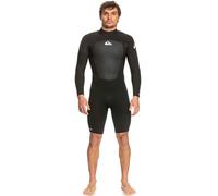(S, Black) Quiksilver Mens 2/2mm Prologue Long Sleeve Back Zip Springsuit Wetsuit - Black