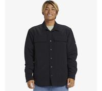 (S, Black) Quiksilver Mens Cold Snap Insulated Shacket Warm Winter Coat Collar Quilted
