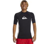 (S, Black) Quiksilver Mens Everyday Short Sleeve UV Protect Surf Surfing Rash Guard Vest