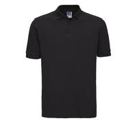Russell Men's Classic Cotton Pique Polo Shirt in Black | Size: Small Russell Black S