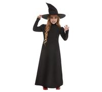 (S, Black) Smiffys Girls Wicked Witch Costume Set