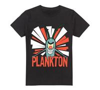 (S, Black) SpongeBob SquarePants Mens Plankton T-Shirt