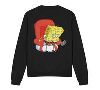 (S, Black) SpongeBob SquarePants Unisex Adult Head Out Meme Sweatshirt