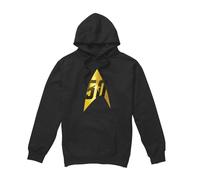 (S, Black) Star Trek Mens 50th Anniversary Delta Hoodie