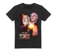 (S, Black) Star Trek Mens Mirror Jean-Luc Picard T-Shirt