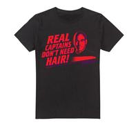 (S, Black) Star Trek Mens Real Captain T-Shirt
